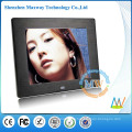 Brushed metal frame 8 inch simple function digital photo frame